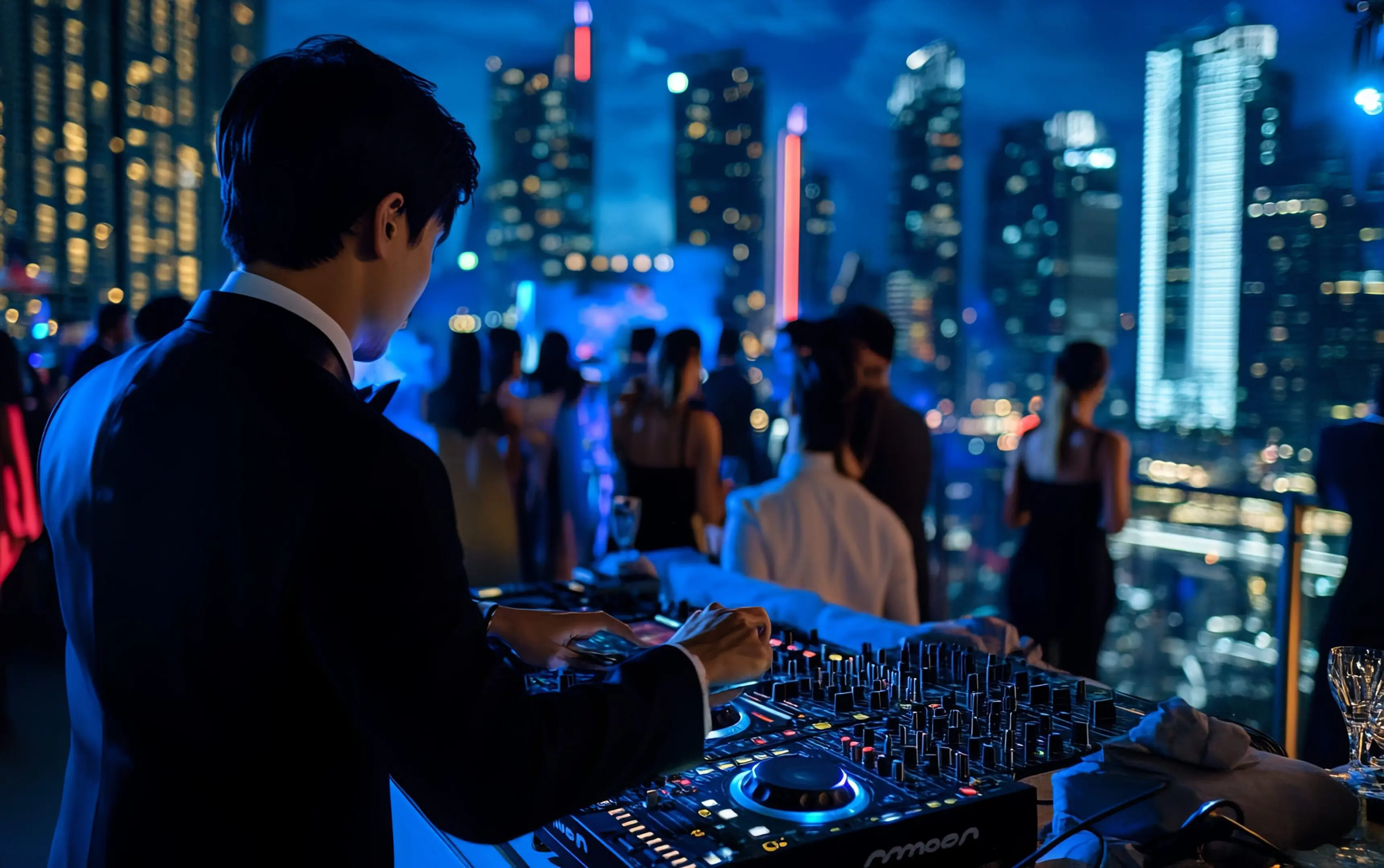An Corporate Event DJ in formal attire for Mr Dj Services.