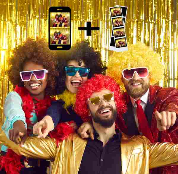 Photo Booth w/Prints, overlays, Boomerangs, sms/email [Set up & Hosted]